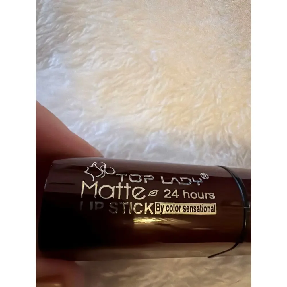 Top Lady Matte 24 Hours Lipstick B12 Long Lasting Lip Color Brown Nude